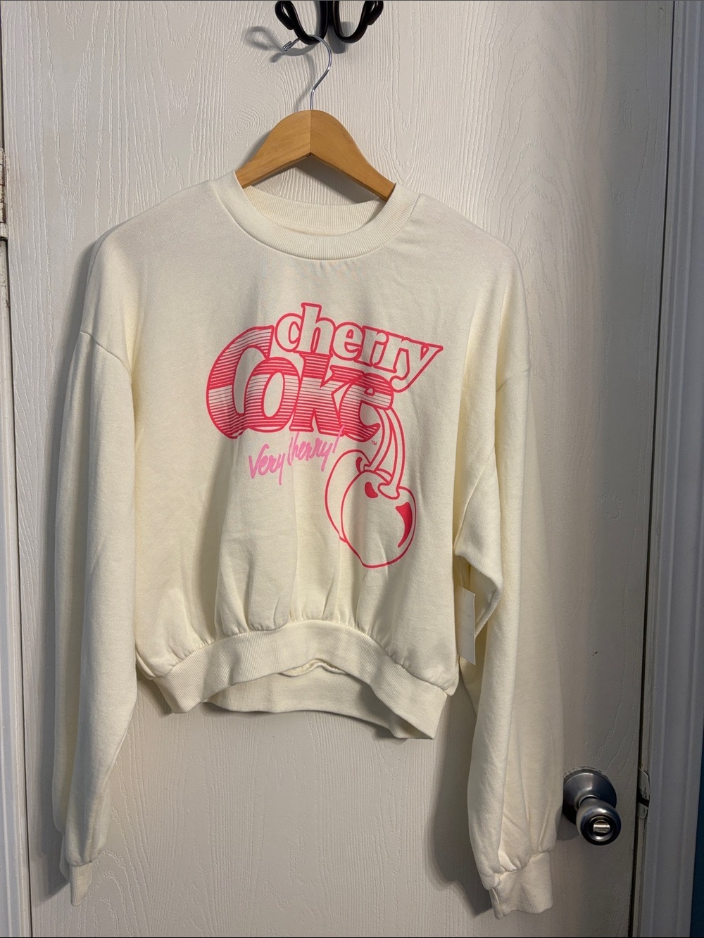 Cherry Coke Cream Crewneck Sweatshirt